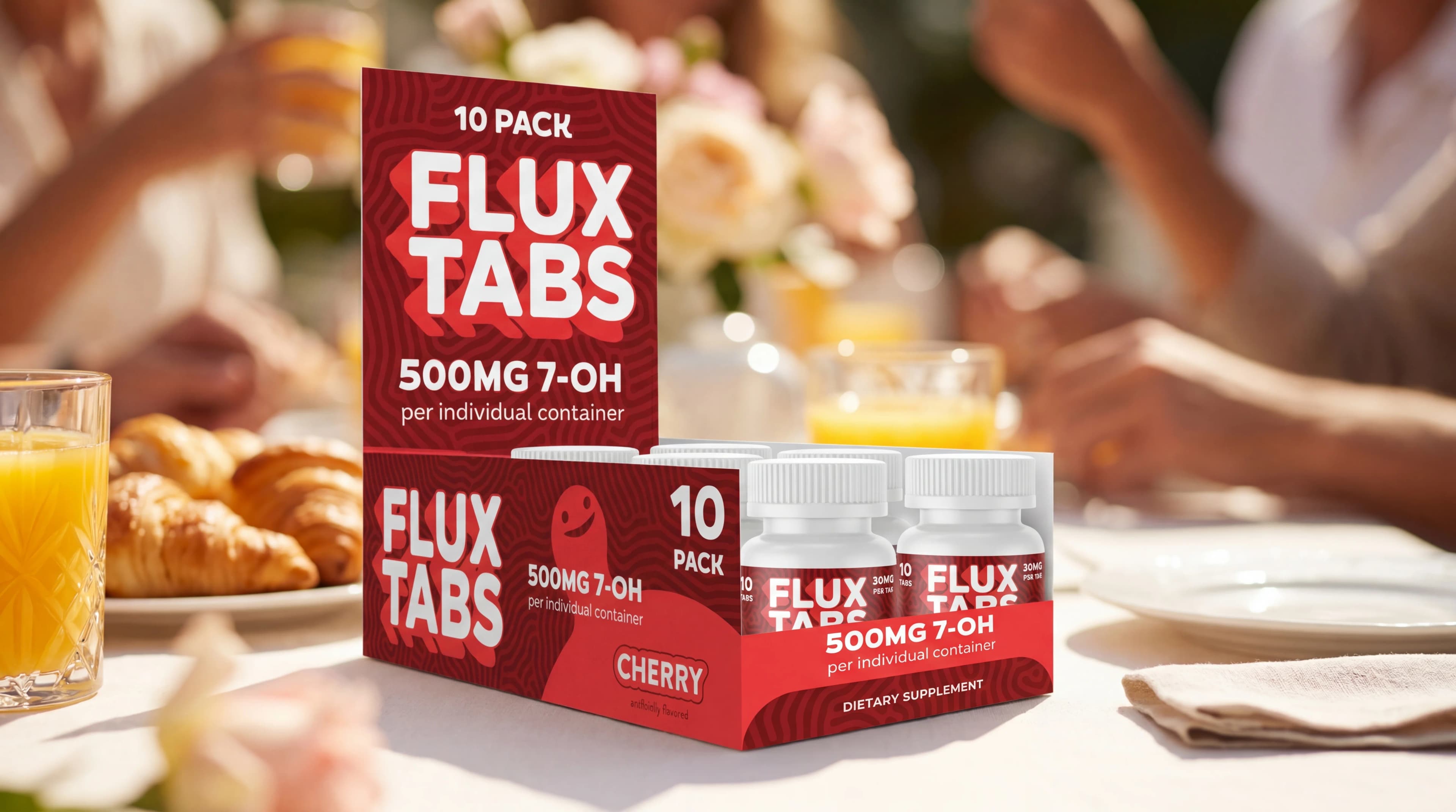 Flux Tabs Cherry at brunch