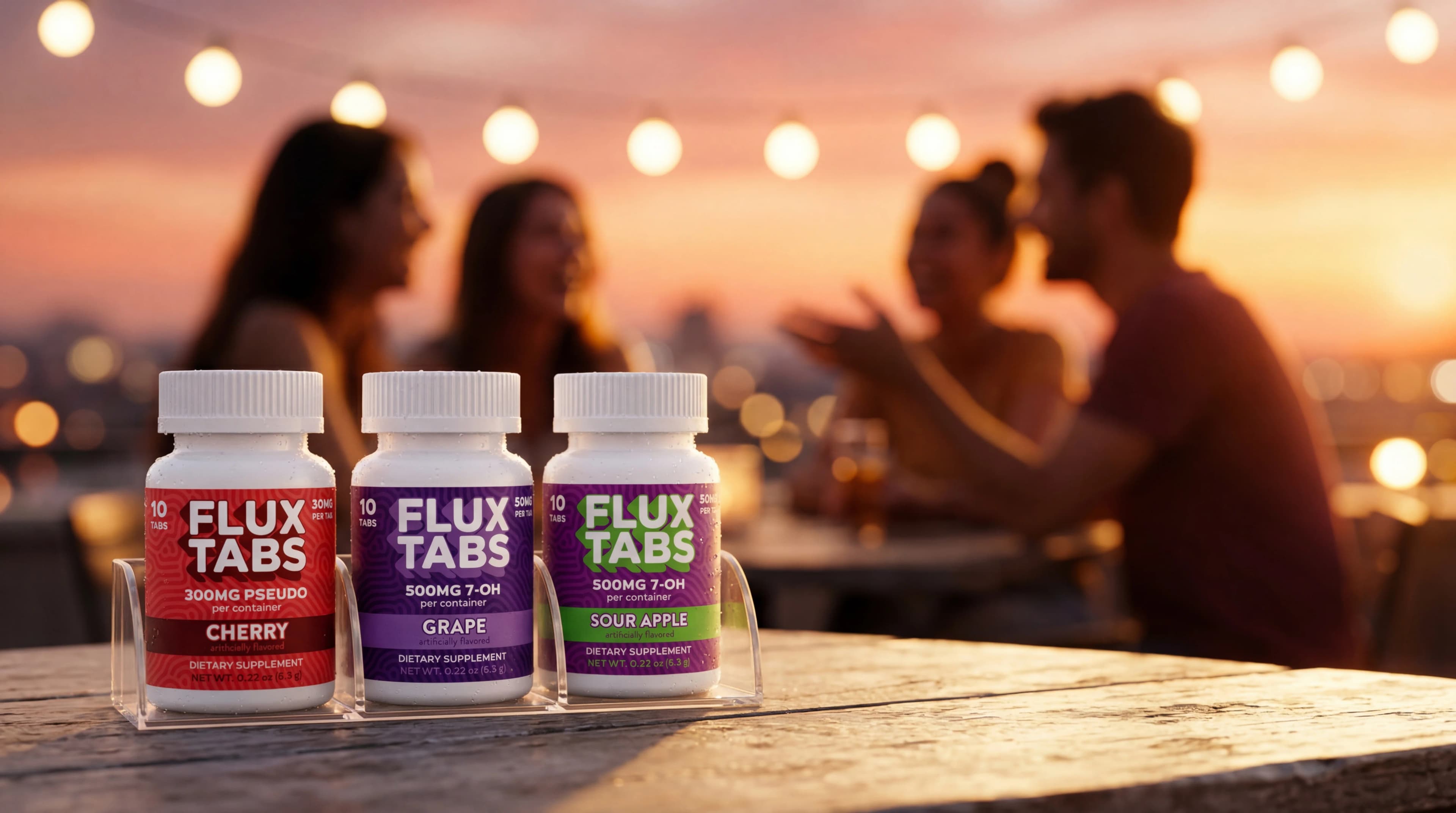 Flux Tabs at golden hour with friends