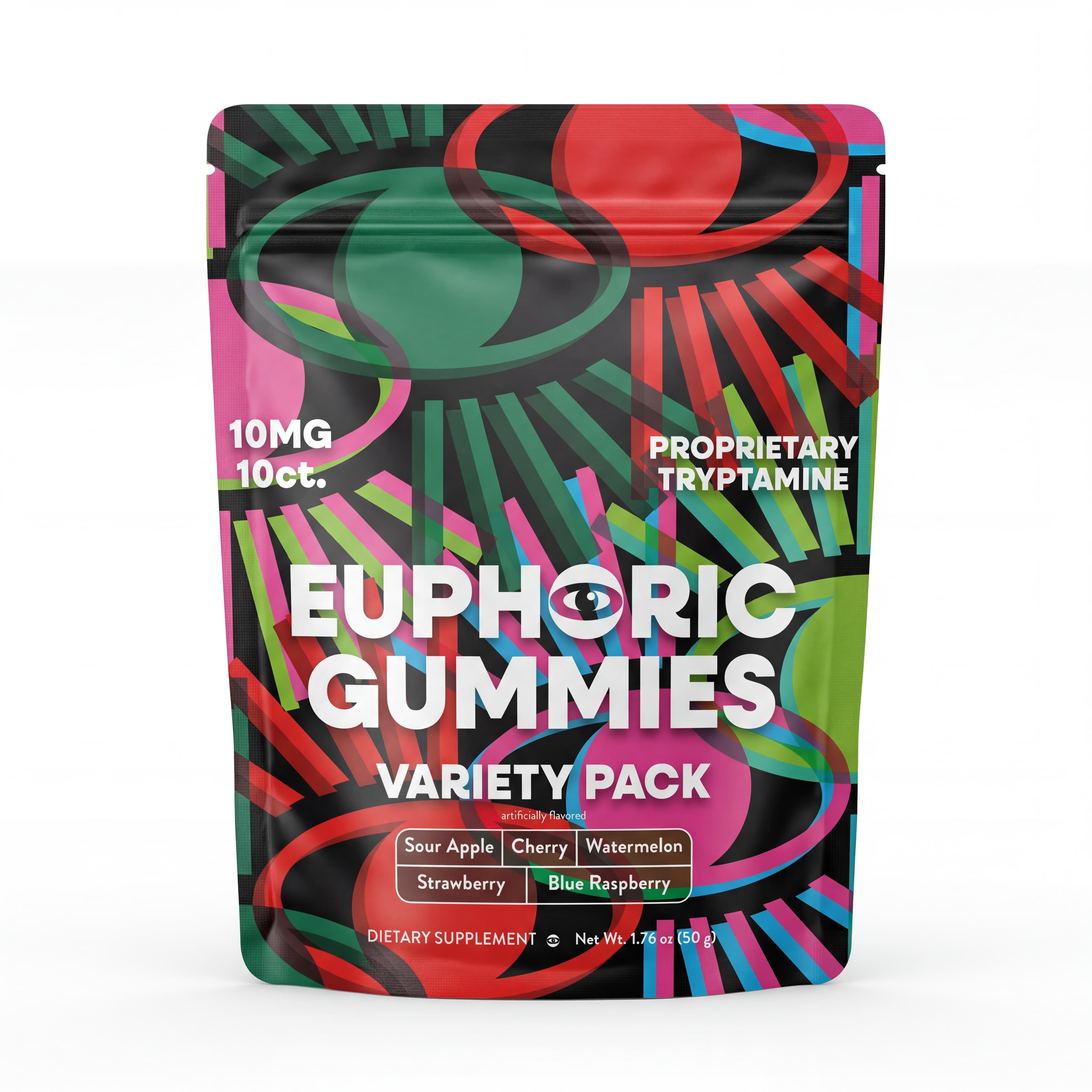 Euphoric Gummies mylar bag detail